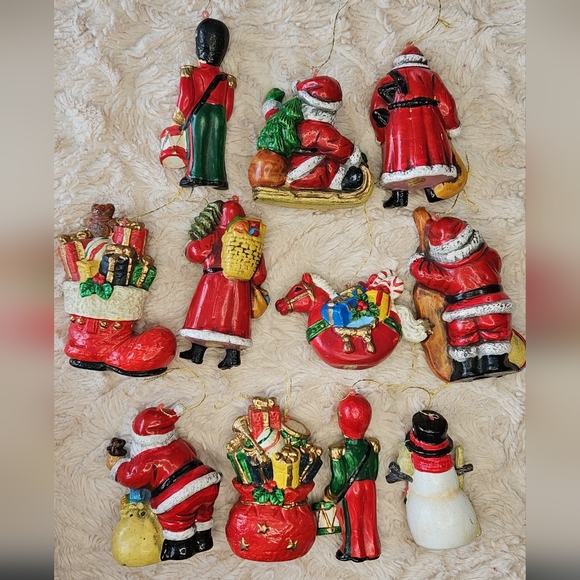 Vintage 60s Old World Antique Christmas Ornaments EUC - Picture 2 of 10